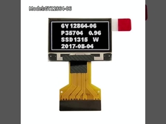 گرافیک سفید 0.96 اینچ صفحه نمایش OLED 128 * 64 نقطه 0.5mm کانکتور FPC 30pin