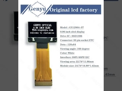 0.96 اینچ ماژول OLED سفید 128 * 64 پیکسل 30pin FPC Long Socket Type