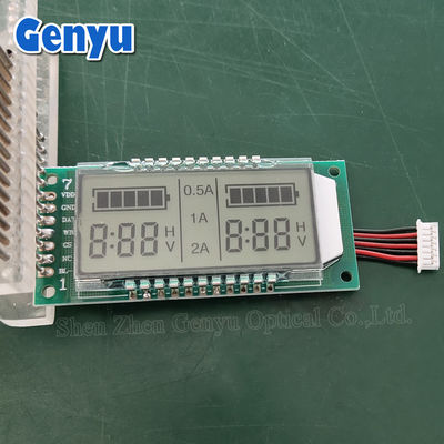 قیمت خوب سفارشی سازی ماژول های LCD بخش TN 6 عددی صفحه نمایش LCD آبی پس زمینه آنلاین