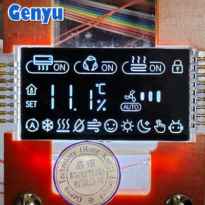 قیمت خوب 2.2 اینچ صفحه نمایش LCD VA 7 بخش انگشت های سفید PIN اتصال برای ترموستات آنلاین