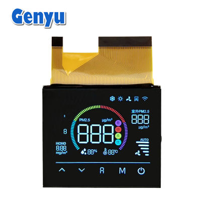 قیمت خوب 4.5V VA صفحه نمایش LCD رنگی قطعه سیاه پانل 72PIN FPC اتصال برای پاک کننده هوا آنلاین