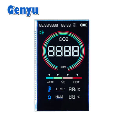 قیمت خوب صفحه نمایش LCD 5 ولت VA سیاه 4 رقمی هفت بخش نمایش 37PIN برای آشکارساز CO2 آنلاین