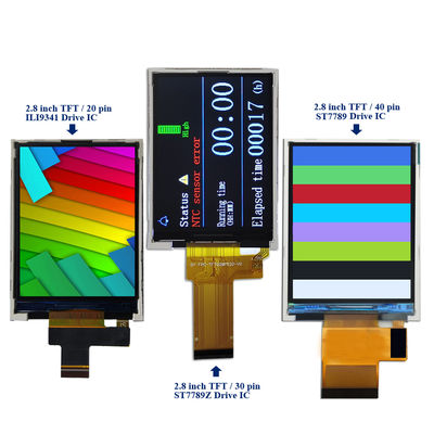 قیمت خوب 2.8 Inch TFT IPS LCD Display Device Meter Screen FPC Solder or Connector for FPC Connection آنلاین