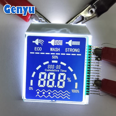 قیمت خوب اندازه سفارشی صفحه نمایش LCD قطعه HTN PIN آبی متصل با روشنایی سفید آنلاین