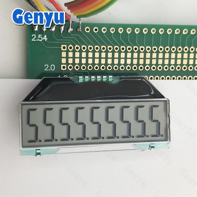 صفحه نمایش LCD سفارشی TN قطع شده COG PIN بدون نور پس زمینه برای آب سنج