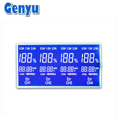قیمت خوب صفحه نمایش LCD آبی 7 بخش صفحه نمایش LCD منفی برای شارژر آنلاین