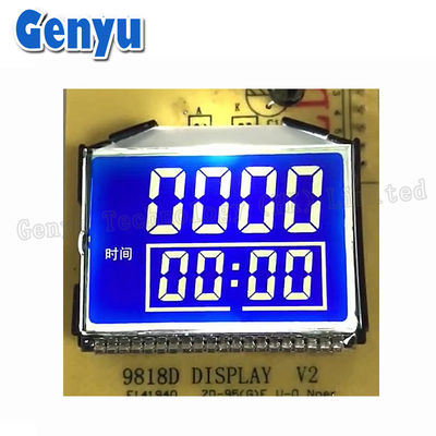 قیمت خوب صفحه نمایش LCD قطعی STN سفارشی رنگ آبی پس زمینه سفید برای دستگاه مخلوط کننده آنلاین