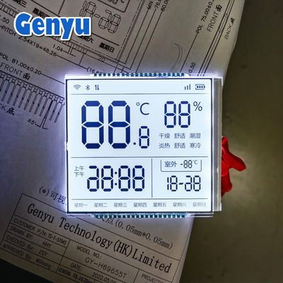 قیمت خوب صفحه LCD سفارشی مربع HTN روشنایی سفید ترموستات صفحه نمایش LCD آنلاین