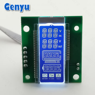 قیمت خوب RoHS 14 بخش صفحه نمایش LCD HTN رنگ آبی پس زمینه سفید پس زمینه SMT_HT1621 آنلاین