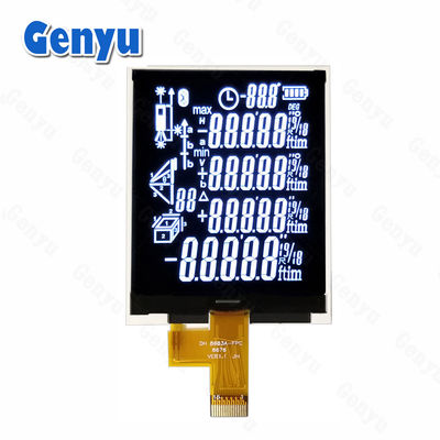 صفحه نمایش سیگمنتی سیاه COG LCD VA نمایشگر سفید حروف 2.4 اینچ صفحه نمایش LCD برای فاصله سنج