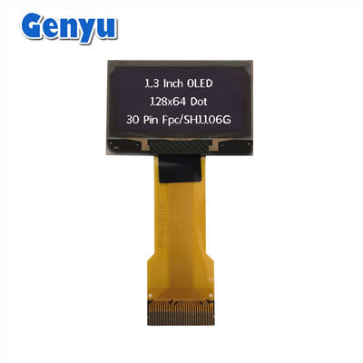قیمت خوب صفحه نمایش OLED با کاراکترهای سفید 1.3 اینچ 128x64 نقطه SH1106 30PIN FPC Connector آنلاین