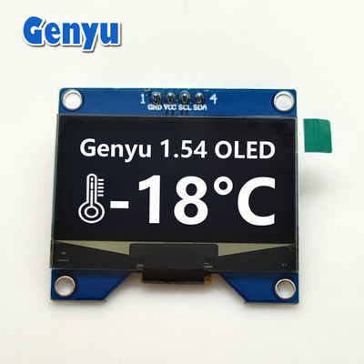 1.54 اینچ ماژول صفحه نمایش OLED تک رنگ 128x64 نقطه CH1116 IIC