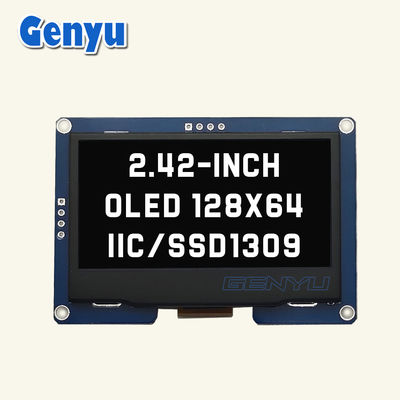 صفحه نمایش OLED تک رنگ 2.42 اینچی 128x64 وضوح SSD1309 رابط I2C