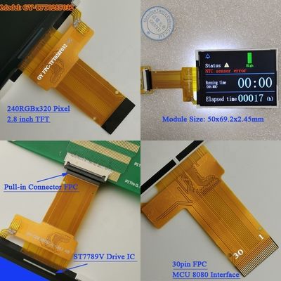 قیمت خوب صفحه نمایش LCD IPS TFT 2.4 اینچی برای دستگاه‌های پزشکی با گواهینامه ISO9001 و زاویه دید آزاد آنلاین