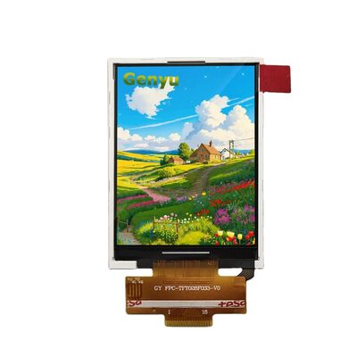 قیمت خوب نمایشگر LCD TFT Genyu 2.8 اینچی با رزولوشن 240x320 پیکسل با درایور 4SPI ST7789، TN ترانسمیسیو، لحیم‌کاری 18 پین آنلاین